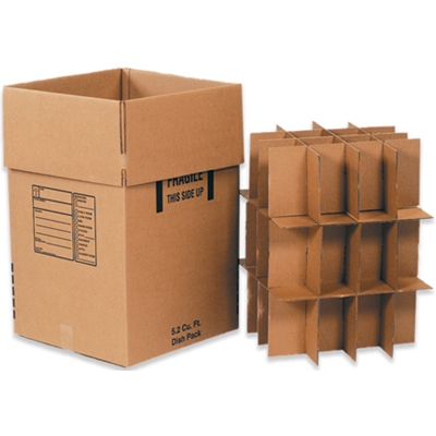 18 x 18 x 28" Dish Pack Boxes - 5/Bundle