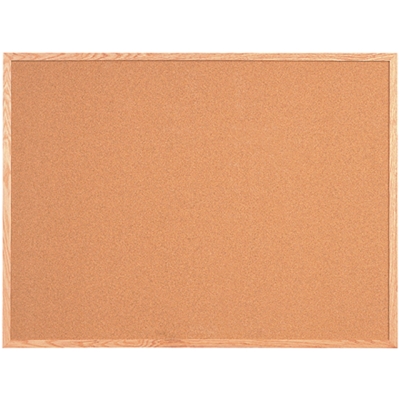 8 x 4' Cork Board with Oak Frame - 1/Each