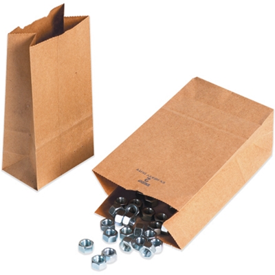 5 1/4 x 3 7/16 x 10 15/16" Kraft Hardware Bags - 400/Case