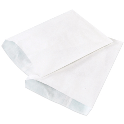 6 1/4 x 9 1/4" White Flat Merchandise Bags - 3000/Case