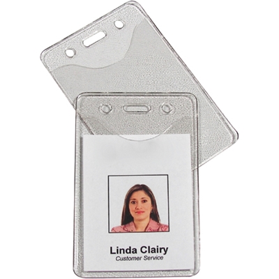 2 x 3" Pre-Punched Badge Holders - 100/Case