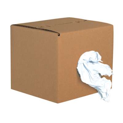 Box of Rags - New White Knit - 10/Lbs  case