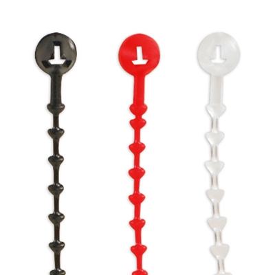 11" Beaded Releasable Security Tie - Natural - 1000/Case