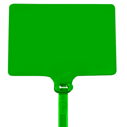 6" 120# Green Identification Cable Ties - 100/Case