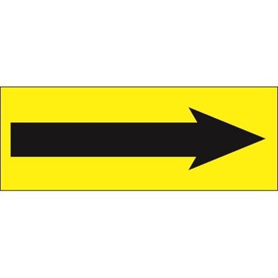 1 1/2 x 4" - "Arrow" Fluorescent Yellow Labels - 500/Roll