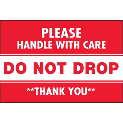 2 x 3" - "Do Not Drop" Labels - 500/Roll
