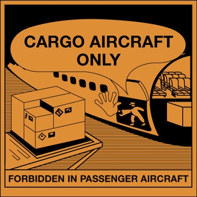 4 1/4 x 4 1/4" - "Cargo Aircraft Only" Labels - 500/Roll