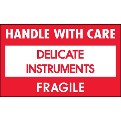 3 x 5" - "Delicate Instruments - HWC" Labels - 500/Roll