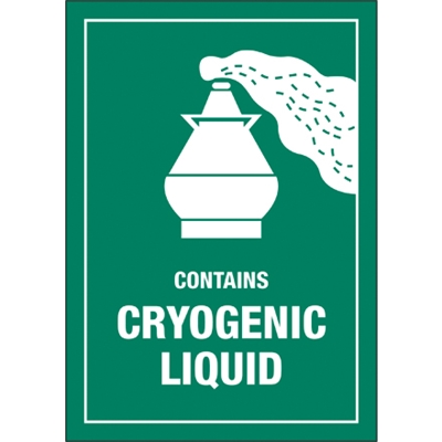 3 x 4 1/4" - "Contains Cryogenic Liquid" Labels - 500/Roll