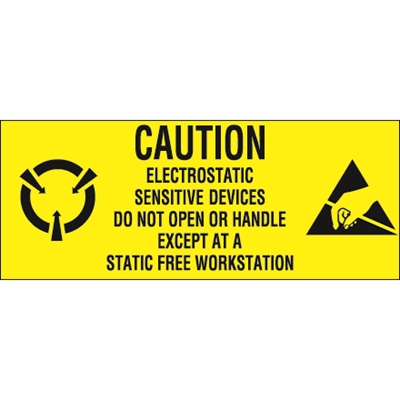 1 x 2 1/2" - "Electrostatic Sensitive Devices" Labels - 500/Roll