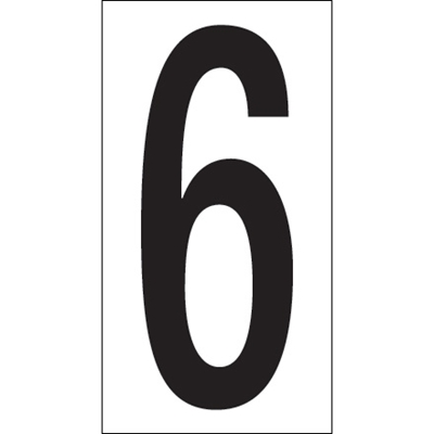 3 1/2" "6" Vinyl Warehouse Number Labels - 50/Case
