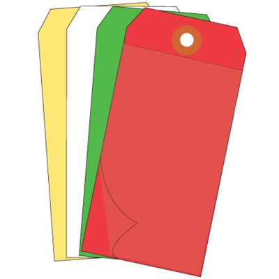 4 3/4 x 2 3/8" Yellow Self-Laminating Tags - 100/Case