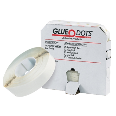 1/2" - High Tack Glue Dots® - Medium Profile - 2000/Roll