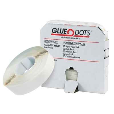 1/2" - High Tack Glue Dots® - High Profile - 2500/Roll