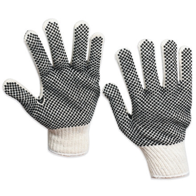 PVC Black Dot Knit Gloves - Small - 12/Pairs/CasePairs  case