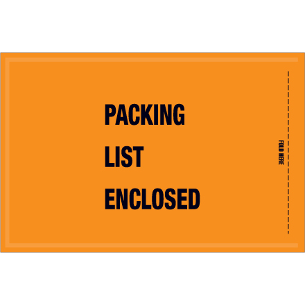 8 1/2 x 10" - Mil-Spec "Packing List Enclosed" Envelopes - 1000/Case