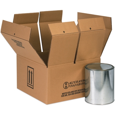 14 1/8 x 6 7/8 x 7 7/8" 2 - 1 Gallon Haz Mat Boxes - 20/Bundle