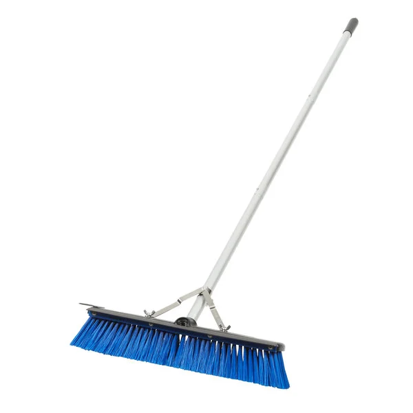 Plastic Bristle Push Broom Head 18" w/ handle  - 1/CS