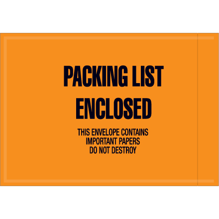 "Packing List/Invoice Enclosed" Envelopes