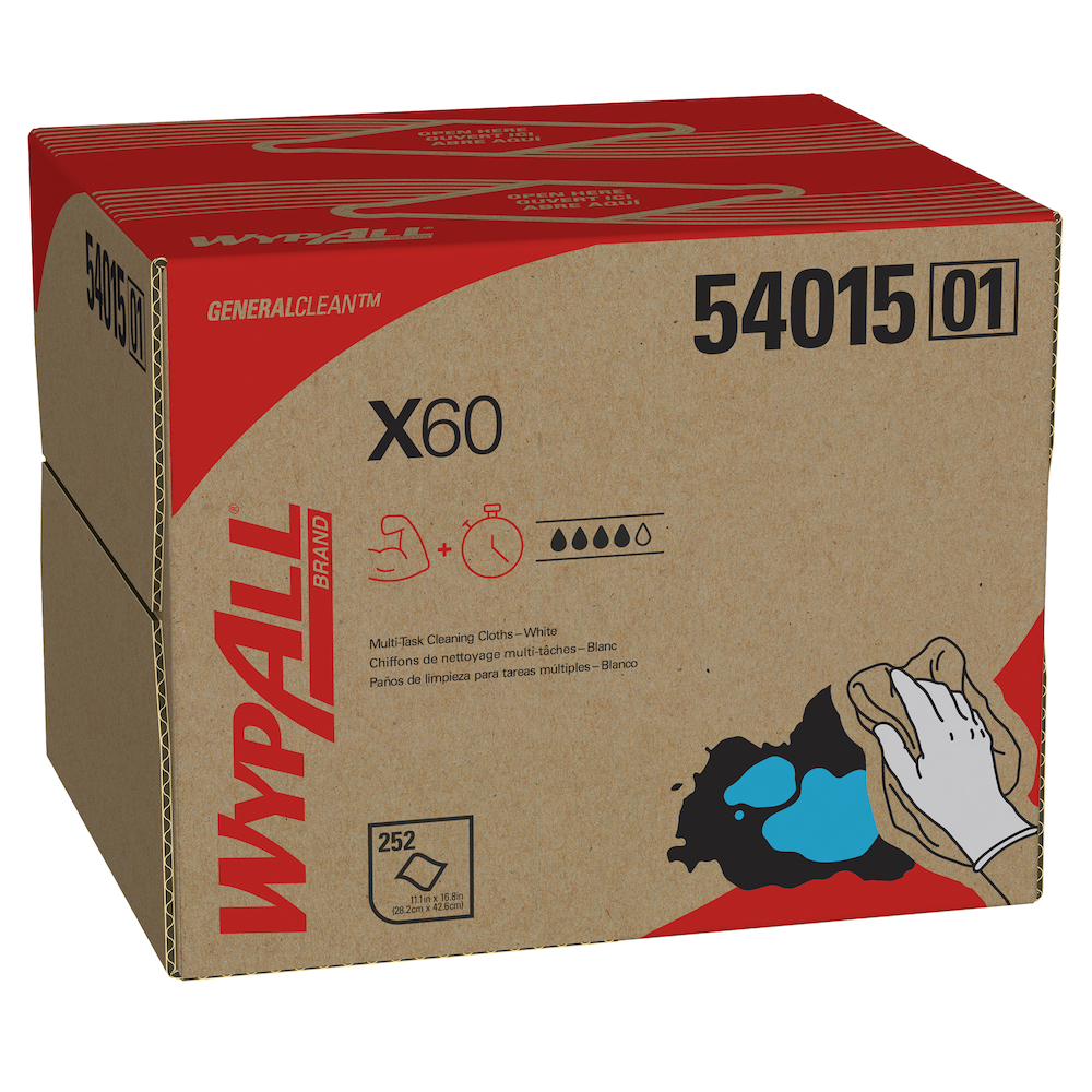 Kimberly Clark® WypALL® X60 11.1" x 16.8" Industrial Wipers Dispenser Box - 236/Case