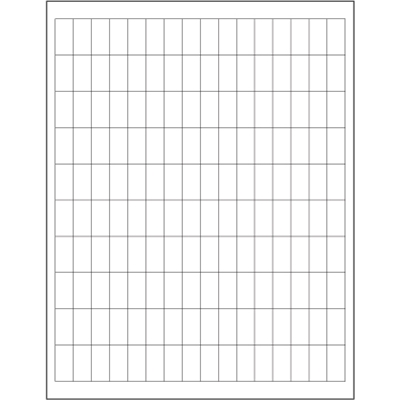 1/2 x 1" White Rectangle Laser Labels - 16000/Case