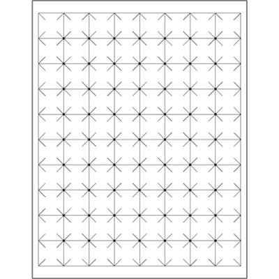 1 x 1" White Rectangle Security Slit Laser Labels - 8000/Case