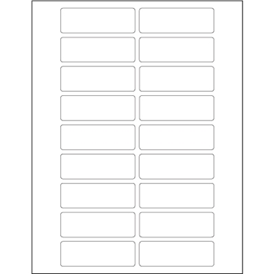 3 x 1" White Rectangle Laser Labels - 1800/Case