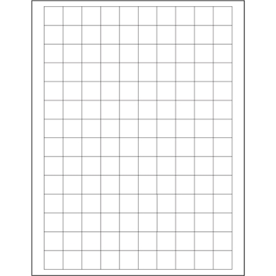 3/4 x 3/4" White Rectangle Laser Labels - 14000/Case