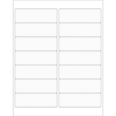 4 x 1 1/3" Clear Rectangle Laser Labels - 1400/Case