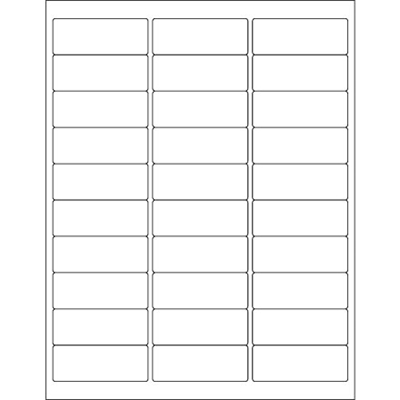 2 5/8 x 1" Weather-Resistant Laser Labels - 3000/Case