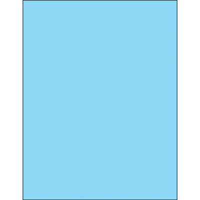 8 1/2 x 11" Fluorescent Pastel Blue Removable Rectangle Laser Labels - 100/Case