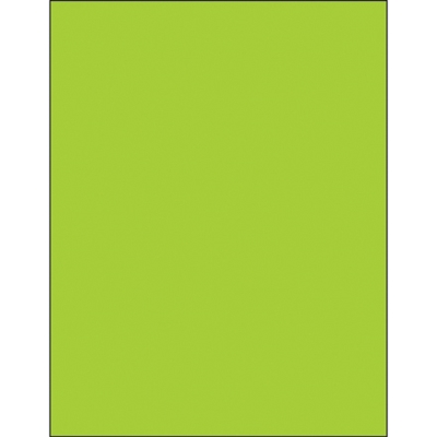 8 1/2 x 11" Fluorescent Green Removable Rectangle Laser Labels - 100/Case