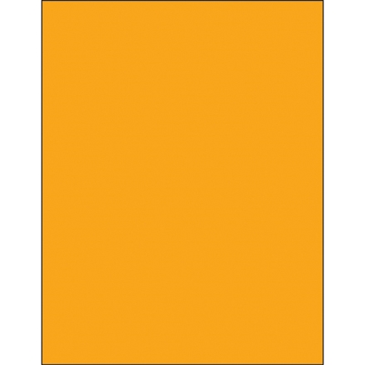 8 1/2 x 11" Fluorescent Orange Removable Rectangle Laser Labels - 100/Case