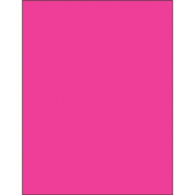 8 1/2 x 11" Fluorescent Pink Removable Rectangle Laser Labels - 100/Case