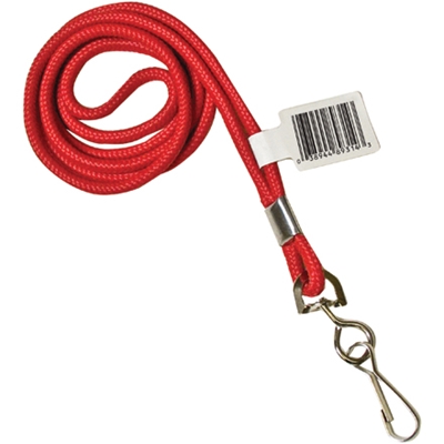 Standard Red Lanyard with Hook - 24/Case