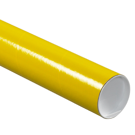 2 x 24" Yellow Tubes with Caps - 50/Case