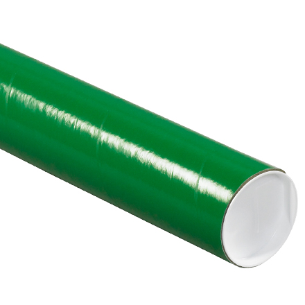2 x 18" Green Tubes with Caps - 50/Case