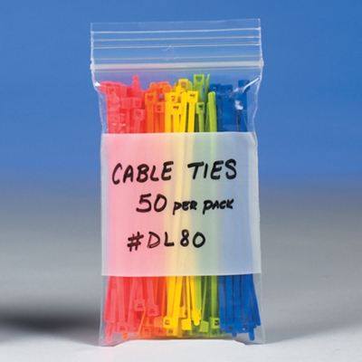 12 x 13" - 4 Mil White Block Reclosable Poly Bags - 1000/Case