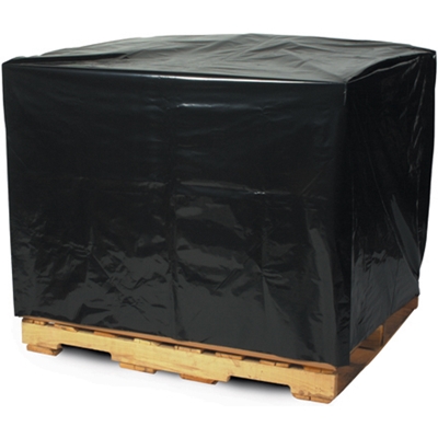 52 x 44 x 60" - 3 Mil Black Pallet Covers - 50/Case