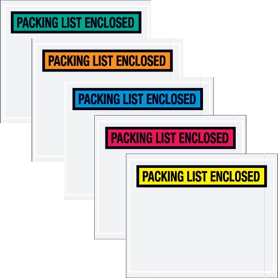 7 x 5 1/2" Blue "Packing List Enclosed" Envelopes - 1000/Case