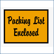 4 1/2" x 6" "Packing List Enclosed"  - 1000/CS