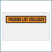 5 1/2" x 10" "Packing List Enclosed"  - 1000/CS