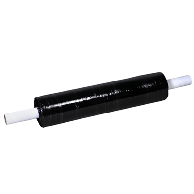 20" x  120 Gauge x 700' Black Extended Core Opaque Stretch Film - 4/Case