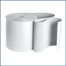 White Singleface Corrugated Roll