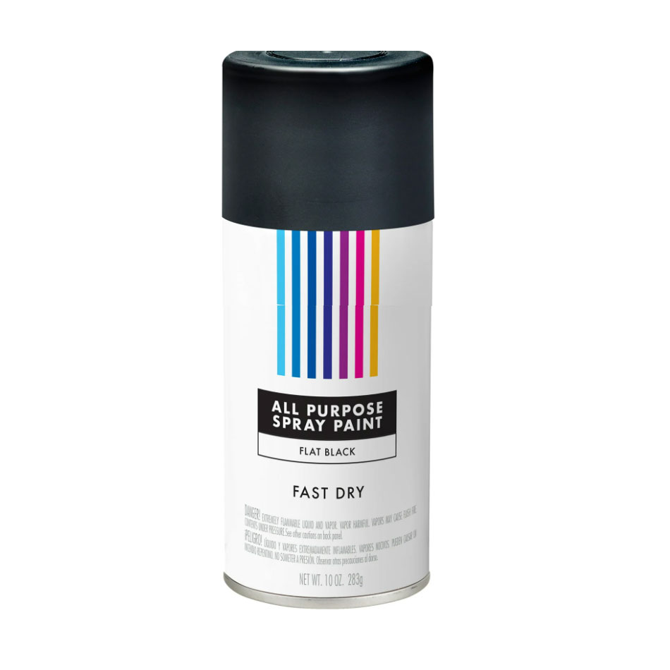 Black Spray Paint/Stencil Ink - 12/Case