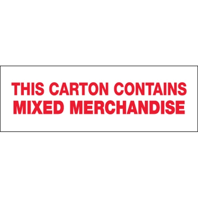 Tape Logic® Pre-Printed - Mixed Merchandise