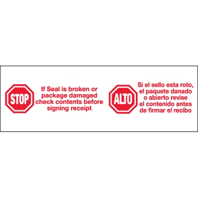 Tape Logic® Pre-Printed - Stop...Alto