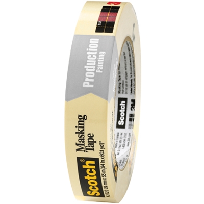 1" x 60 yds. 3M 2020 Masking Tape - 36/Case