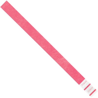 3/4 x 10" Pink Tyvek® Wristbands - 500/Case