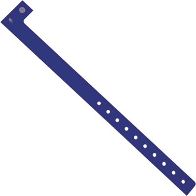 3/4" x 10" Navy Plastic Wristbands - 500/Case
